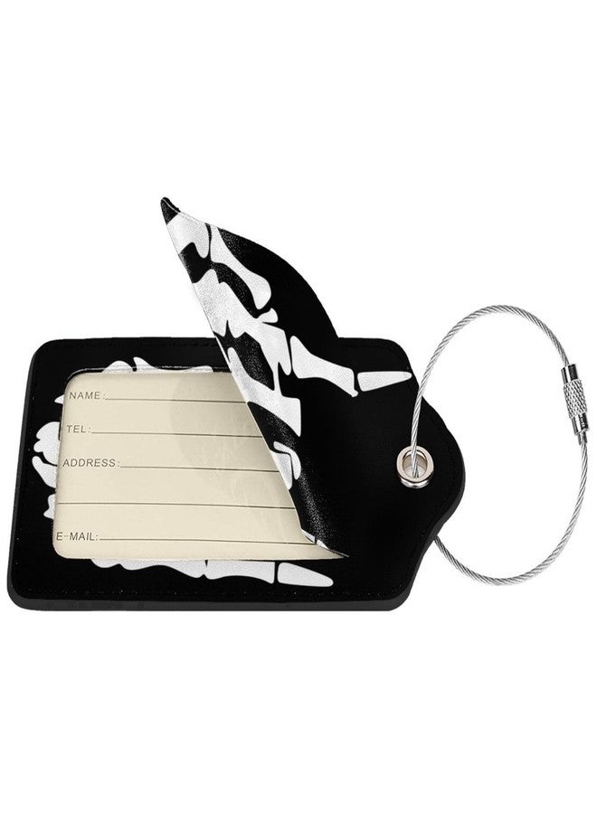 Vridoyt 2 Pcs Skull Luggage Tags for Suitcases, Funny Halloween Luggage Tag, Skeleton Hand Decor, Christmas Birthday Gifts for Women Men Uncle Auntie Brother Sister Grandpa Grandma Cruise Ships - Image 4
